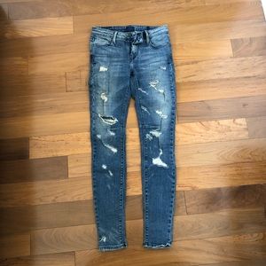 RtA distressed skinny jeans